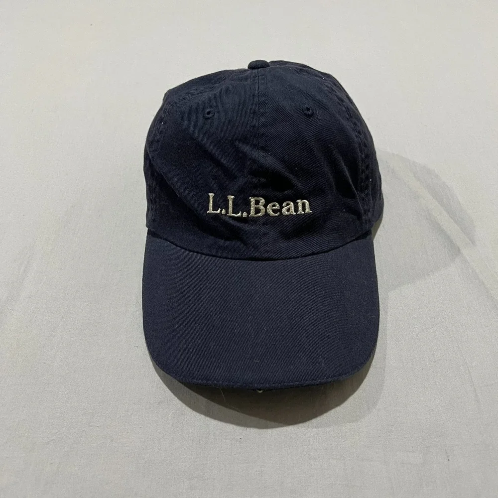 LL Bean Mens Navy Blue LED Light Adjustable Baseball Hat Cap OSFA Outdoor Hike